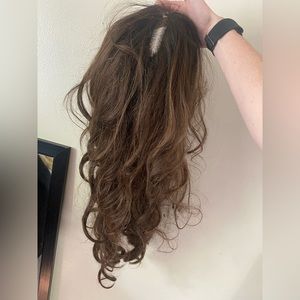 Long Brown Curly Lace front wig